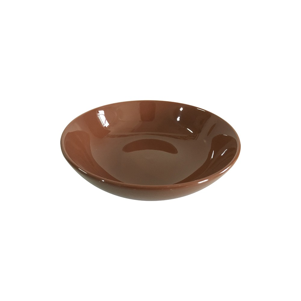 Тарелка глубокая; керамика; D=18см; коричнев.