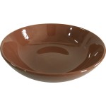 Тарелка глубокая; керамика; D=18см; коричнев.