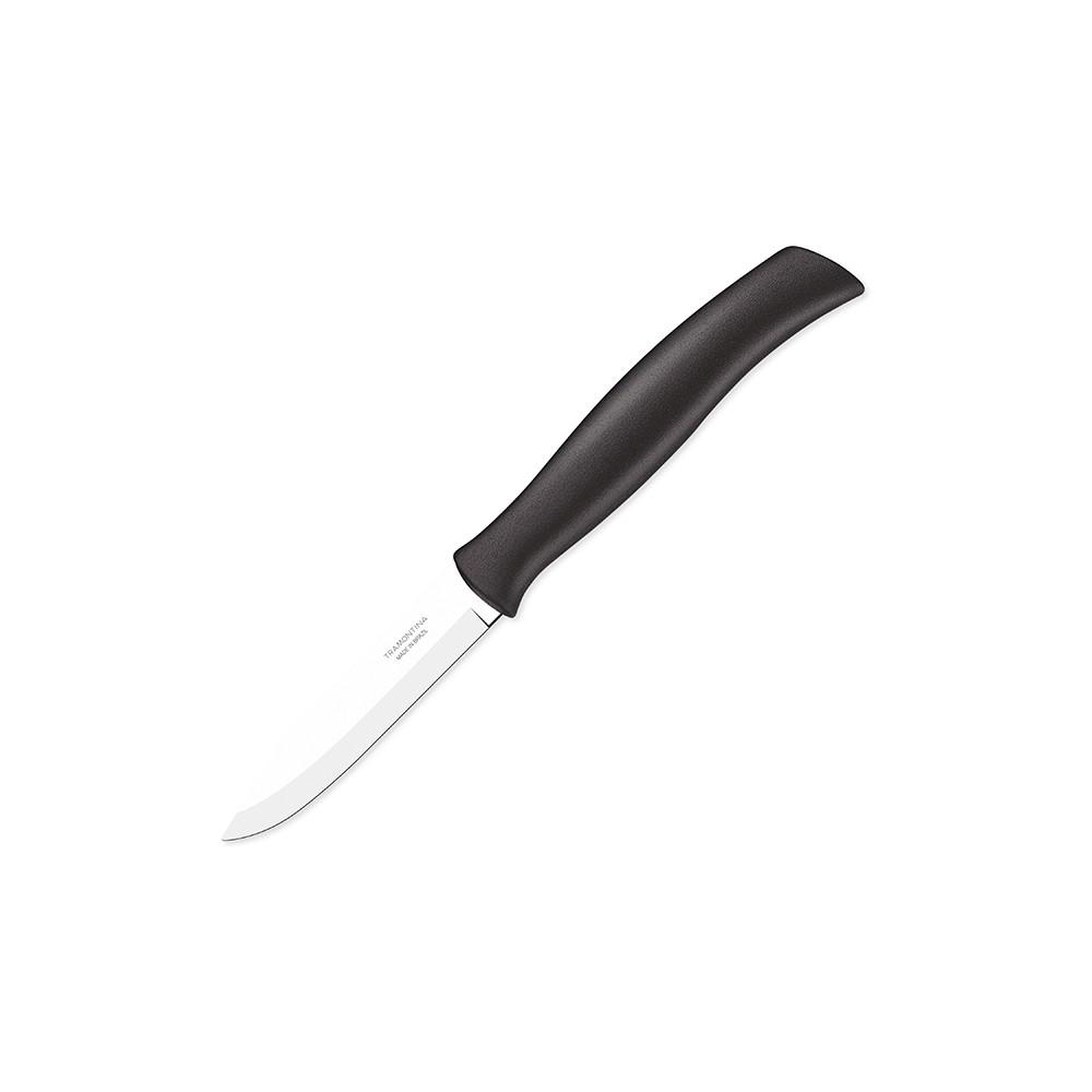 Нож для чистки овощей; L=75мм; черный, металлич.