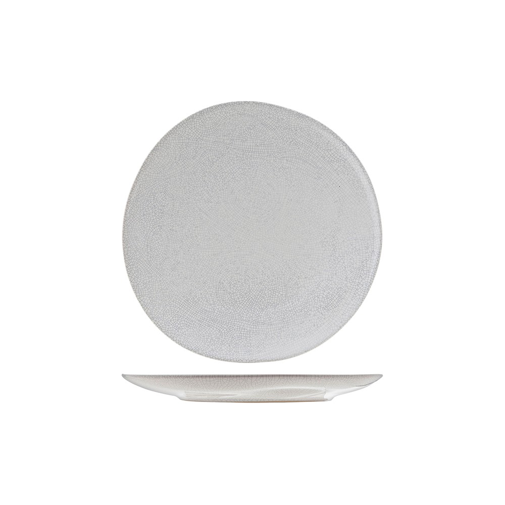 Тарелка; керамика; D=28см; белый