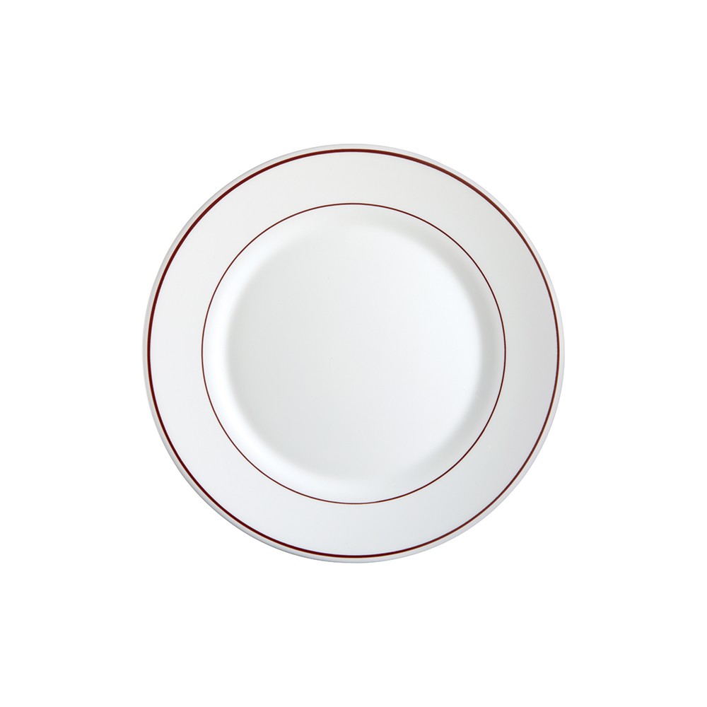 Тарелка мелкая «Бордо»; стекло; D=23, 5см; белый