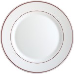 Тарелка мелкая «Бордо»; стекло; D=23, 5см; белый