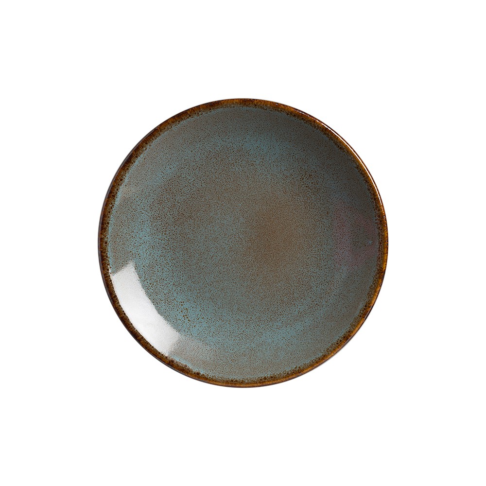 Тарелка мелкая «Анфора Алма»; керамика; D=19см; голуб.