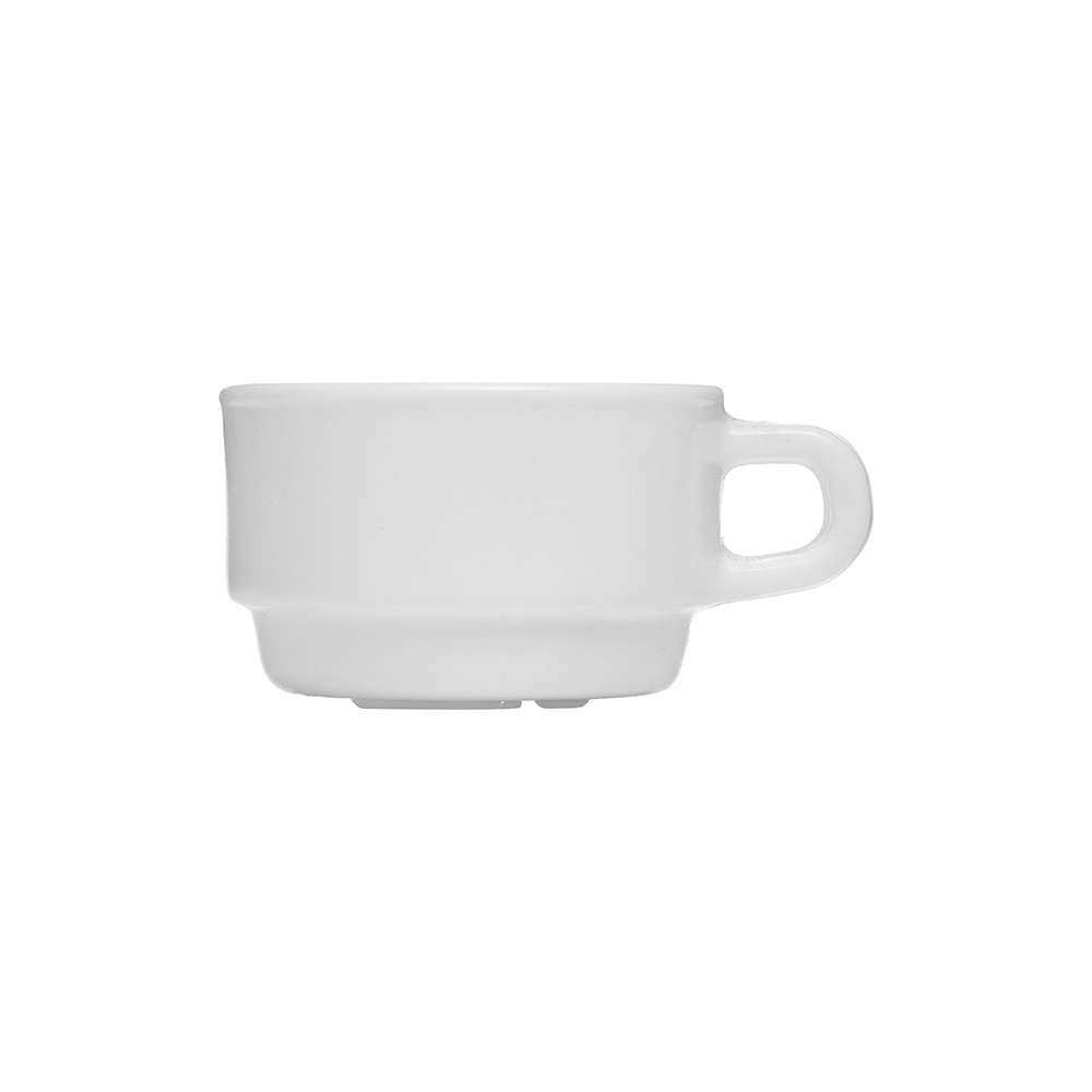 Чашка кофейная «Перформа»; стекло; 80мл; D=65, H=40, L=85мм; белый