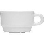 Чашка кофейная «Перформа»; стекло; 80мл; D=65, H=40, L=85мм; белый