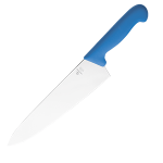 Нож поварской «Шефс»; сталь нерж., пластик; L=43/30, B=6см; металлич., синий