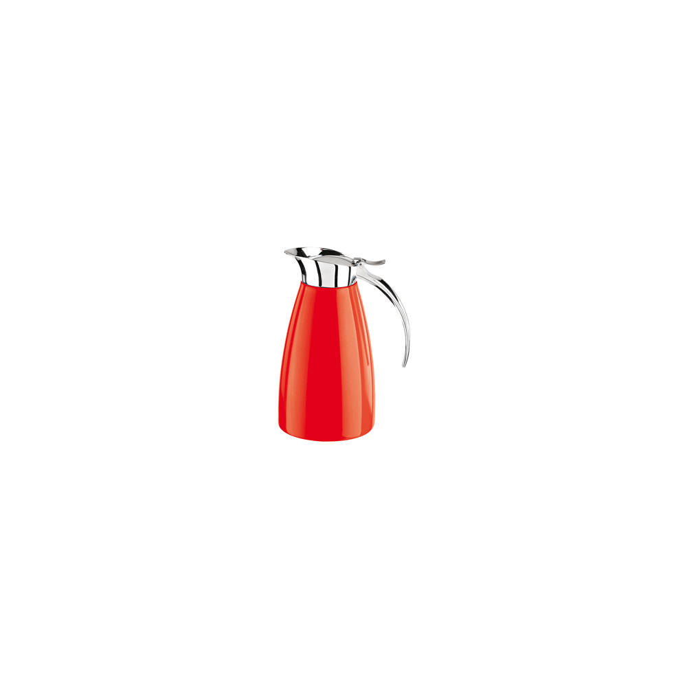 Кофейник-термос; сталь; 1л; H=25, 2, L=14, 5, B=10см; красный, серебрян.