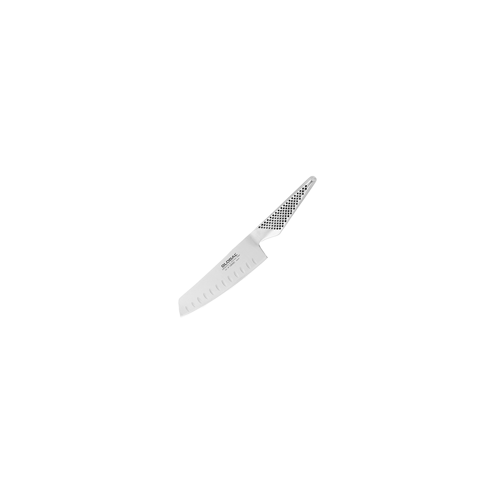 Нож для овощей рифленый «Глобал»; сталь; L=14см; металлич.