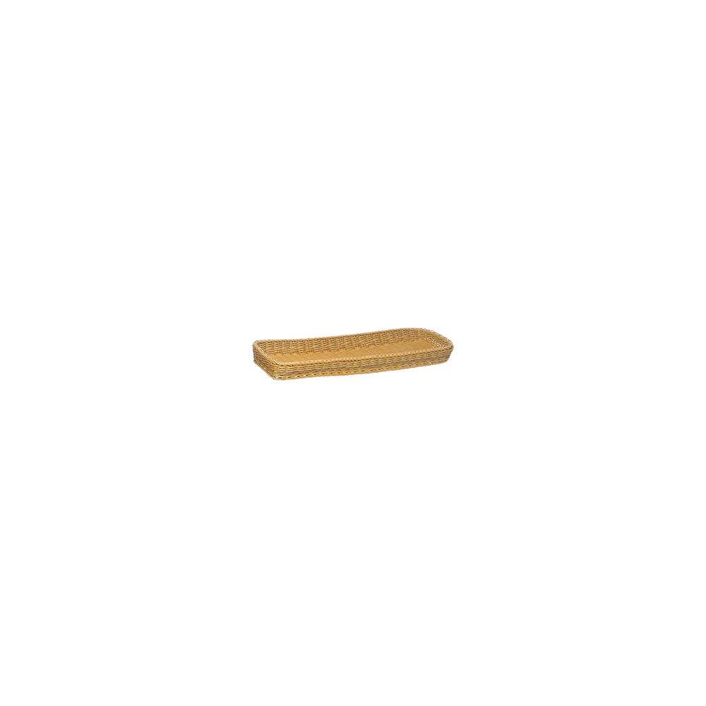 Корзина плетеная для хлеба; полипроп.; H=5, L=60, B=20см; св. дерево