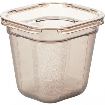 Гастроемкость (1/6); поликарбонат; H=15, L=17, 6, B=16, 2см; коричнев.