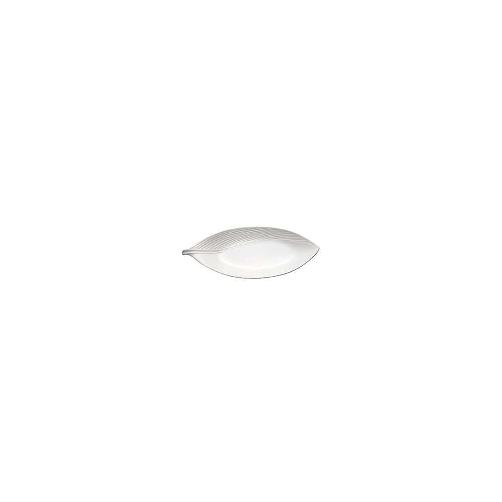 Блюдо для подачи «Лист»; пластик; H=65, L=465, B=210мм; белый