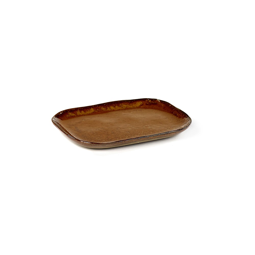 Блюдо №3 «Мерси»; песчаник; H=14, L=145, B=105мм; коричнев.