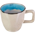 Чашка чайная «Малибу»; керамика; 240мл; D=85, H=80мм; бежев., бирюз.