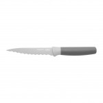 Нож универсальный зазубренный 11,5см Leo (серый)