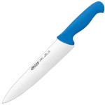 Нож поварской «2900»; сталь нерж., полипроп.; L=387/250, B=51мм; синий, металлич.