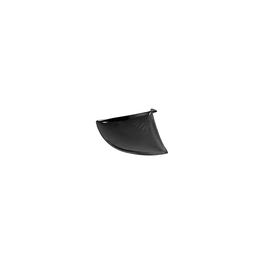 Блюдо-веер «Кунстверк»; фарфор; H=2, L=27, B=20см; черный