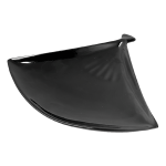 Блюдо-веер «Кунстверк»; фарфор; H=2, L=27, B=20см; черный