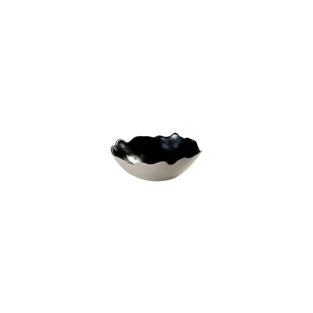Салатник «Долс»; фарфор; D=18, H=6см; черный, серый