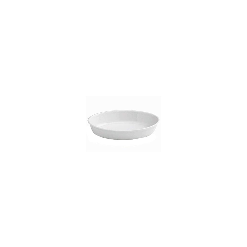 Блюдо для запекания овальное «Пл-Кук»; фарфор; H=7, L=37, B=24см; белый