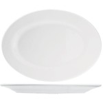 Блюдо овальное «Кунстверк»; фарфор; H=30, L=455, B=305мм; белый