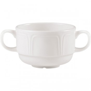 Чашка бульонная «Торино вайт»; фарфор; 300мл; белый