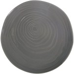 Тарелка мелкая; фарфор; D=26, 5см; серый