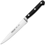 Нож кухонный «Класика»; сталь нерж., полиоксиметилен; L=270/160, B=24мм; черный, металлич.