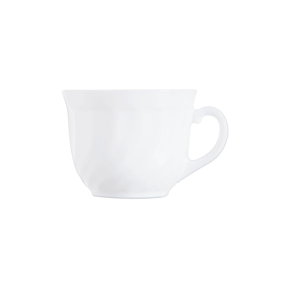 Чашка чайная «Трианон»; стекло; 280мл; D=90, H=75мм; белый