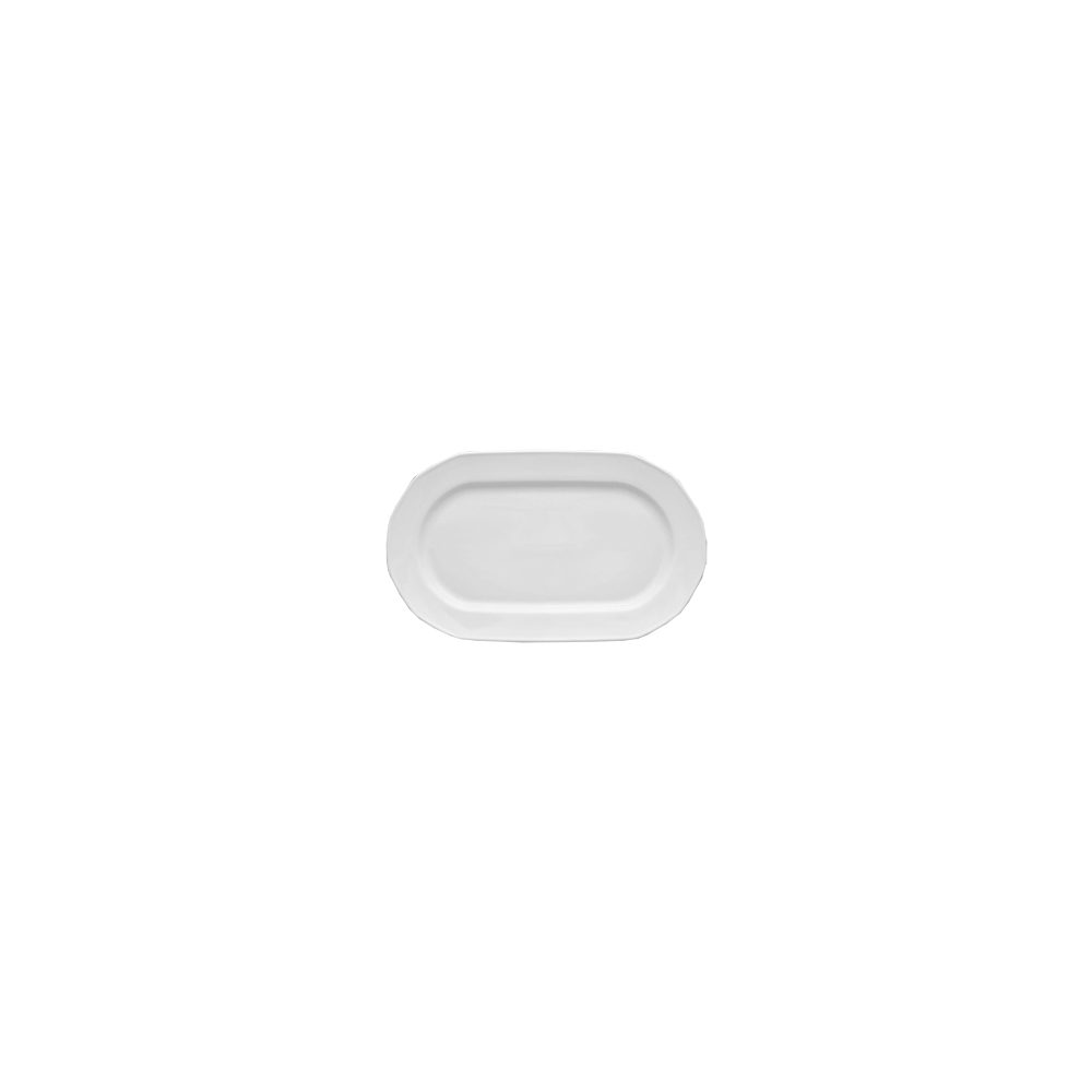Блюдо овальное «Меркури»; фарфор; H=3, L=39, B=24см; белый