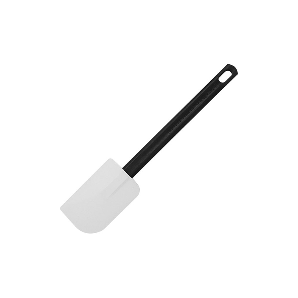 Лопатка кухонная (до 260 С) «Эльвео»; силикон, пластик; L=42/12, B=8см; белый, черный