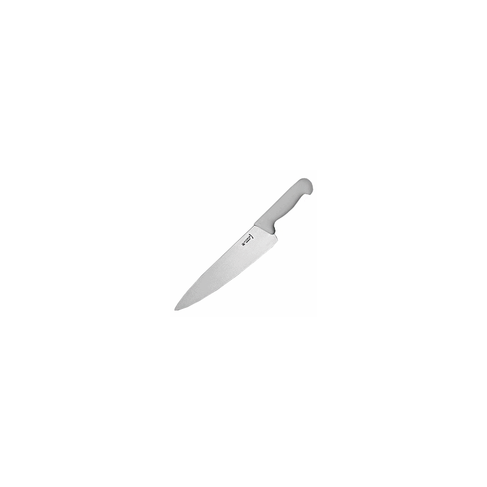 Нож поварской «Шеф»; сталь нерж., пластик; L=375/260, B=55мм; белый, металлич.
