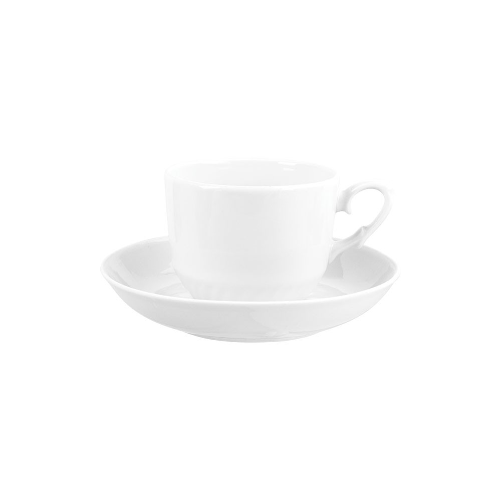 Пара чайная «Тюльпан»; фарфор; 250мл; D=87, H=70мм; белый