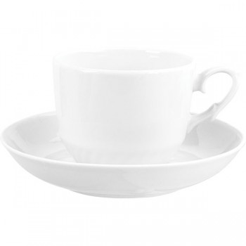 Пара чайная «Тюльпан»; фарфор; 250мл; D=87, H=70мм; белый