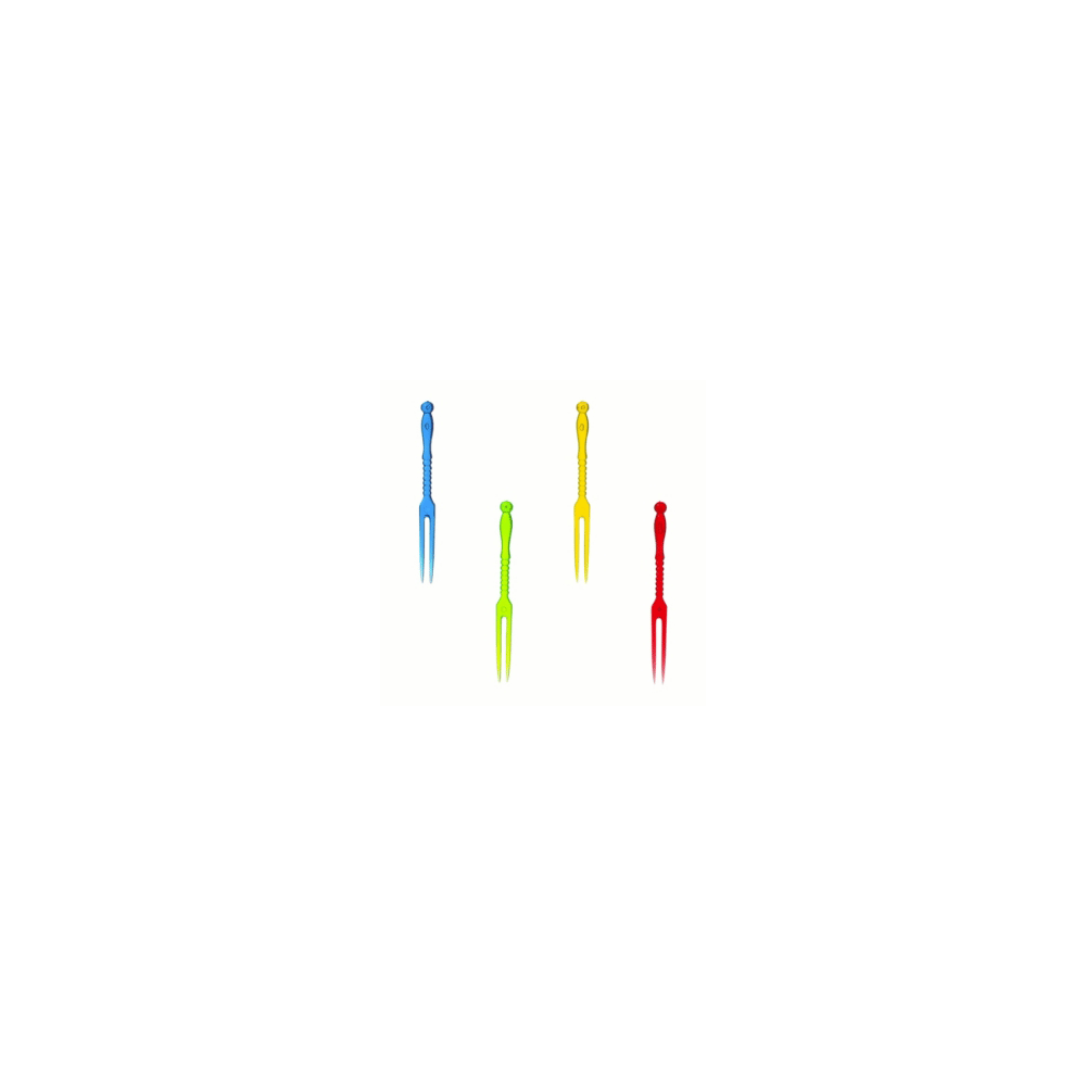 Вилочка коктейльная[250шт]; пластик; L=11, B=5см; разноцветн.