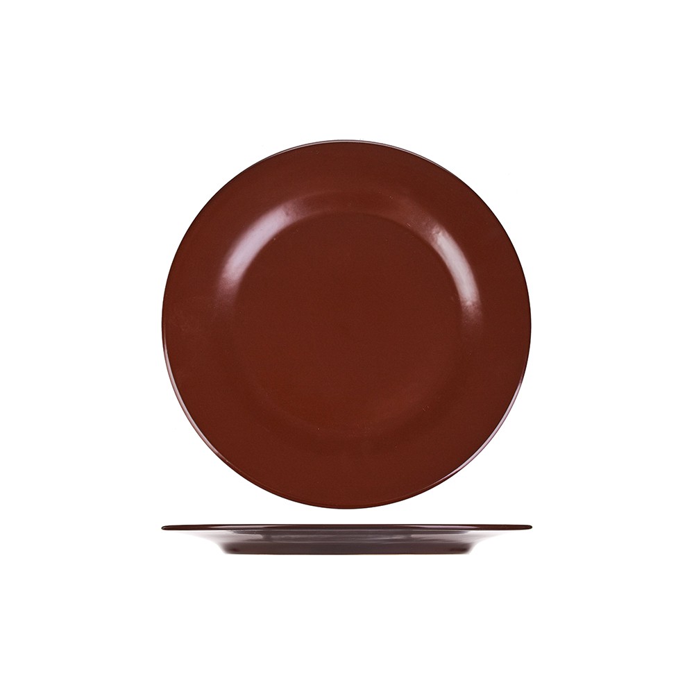 Тарелка мелкая «Шоколад»; фарфор; D=24, H=2см; тем.корич.