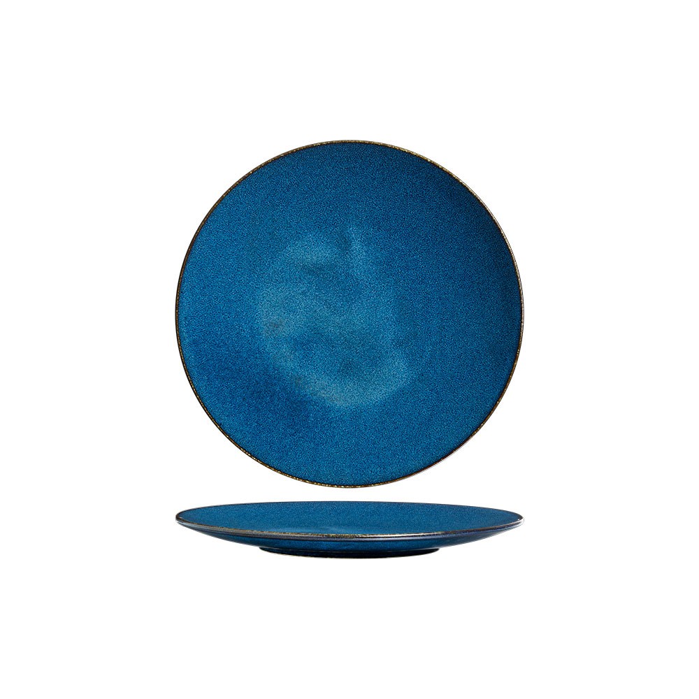 Тарелка мелкая; фарфор; D=28, 5см; синий