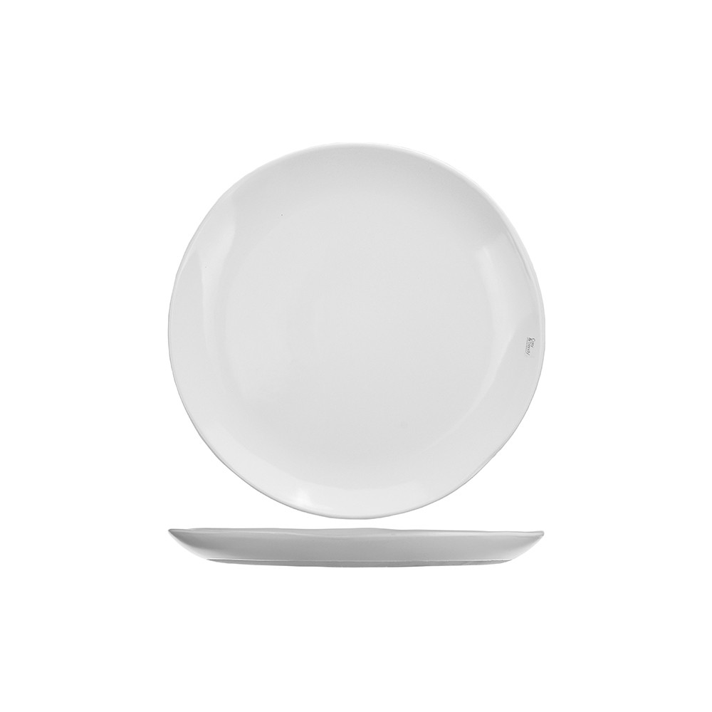 Тарелка «Сублим Айвори»; керамика; D=285, H=25мм; белый
