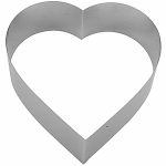 Форма кондитерская «Сердце»; сталь нерж.; D=26, H=7см