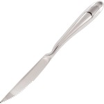 Нож для стейка с ручкой эрго «Анзо»; сталь нерж.; L=230/105, B=16мм; металлич.