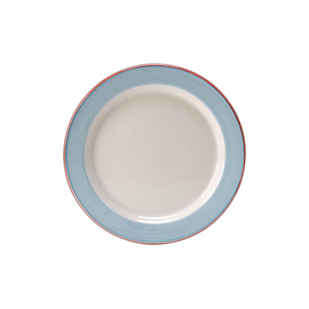 Тарелка мелкая «Рио Блю»; фарфор; D=230, H=18мм; белый, синий