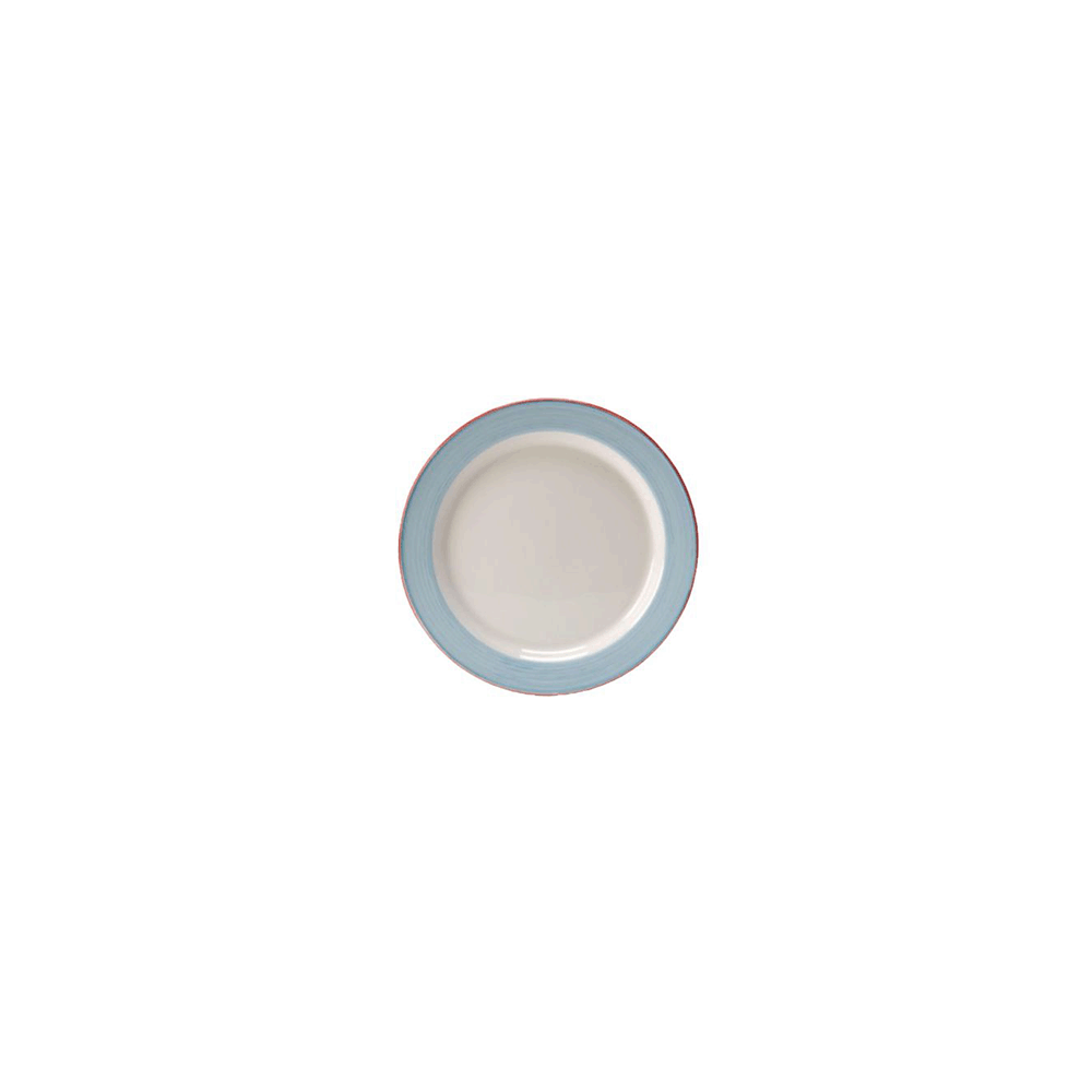 Тарелка мелкая «Рио Блю»; фарфор; D=200, H=15мм; белый, синий