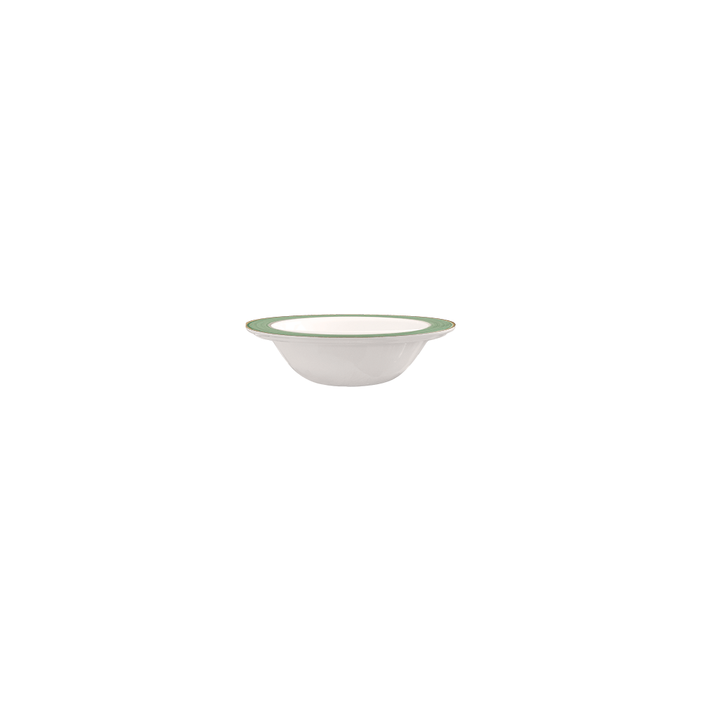 Салатник «Рио Грин»; фарфор; D=13, 5см; белый, зелен.
