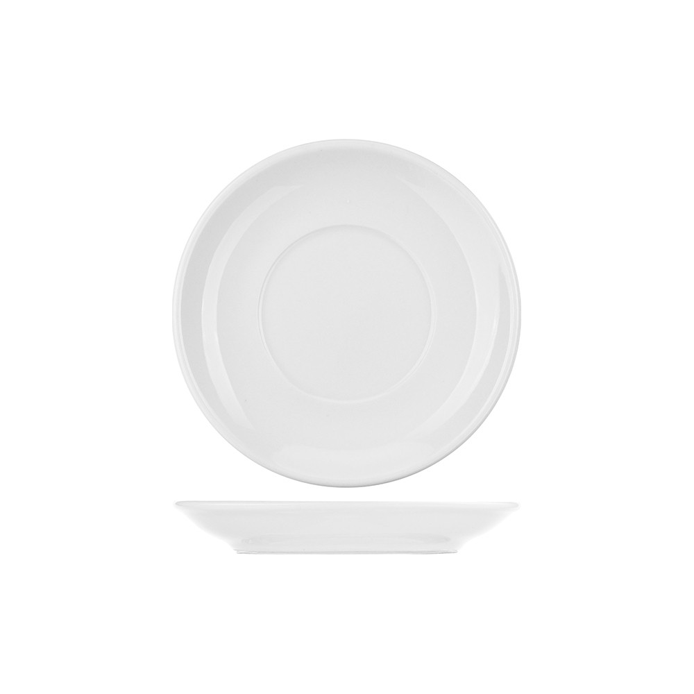 Блюдце для бульонной чашки «Коллаж» арт. фк376; фарфор; D=15, 5см; белый