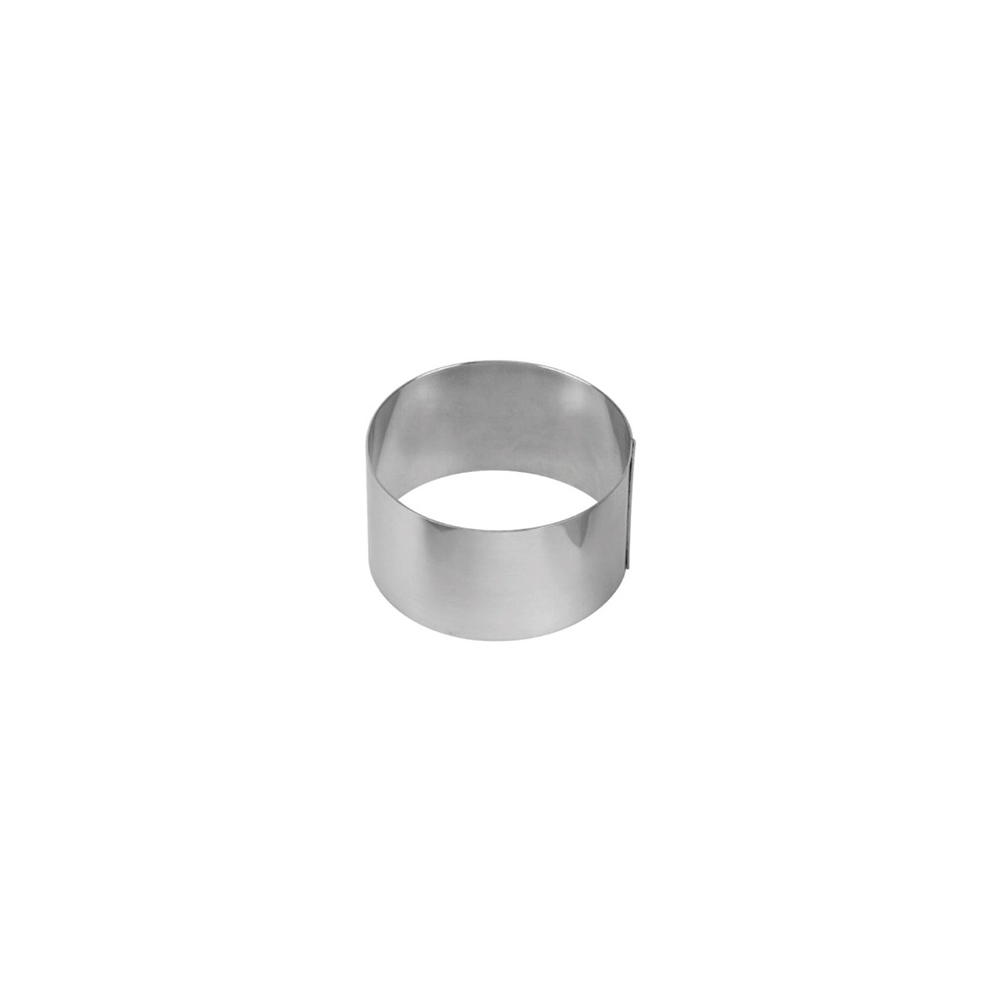Кольцо кондитерское; сталь нерж.; D=80, H=45мм; металлич.