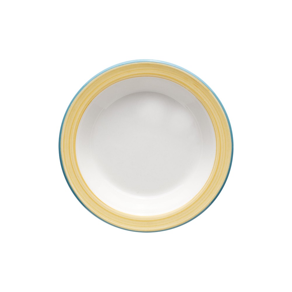Тарелочка для масла «Рио Еллоу»; фарфор; D=11, H=2см; белый, желт.