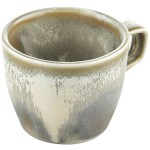 Чашка чайная «Агава»; фарфор; 200мл; D=82, H=70мм; серый, зелен.