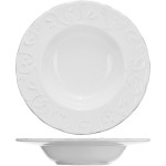 Тарелка для пасты «Фестон»; керамика; 350мл; D=24см; белый