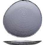 Блюдо круглое «Скейп Гласс»; стекло; D=25см; серый
