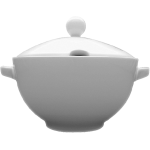 Крышка для супницы «Кашуб-хел»; фарфор; D=24, H=9см; белый