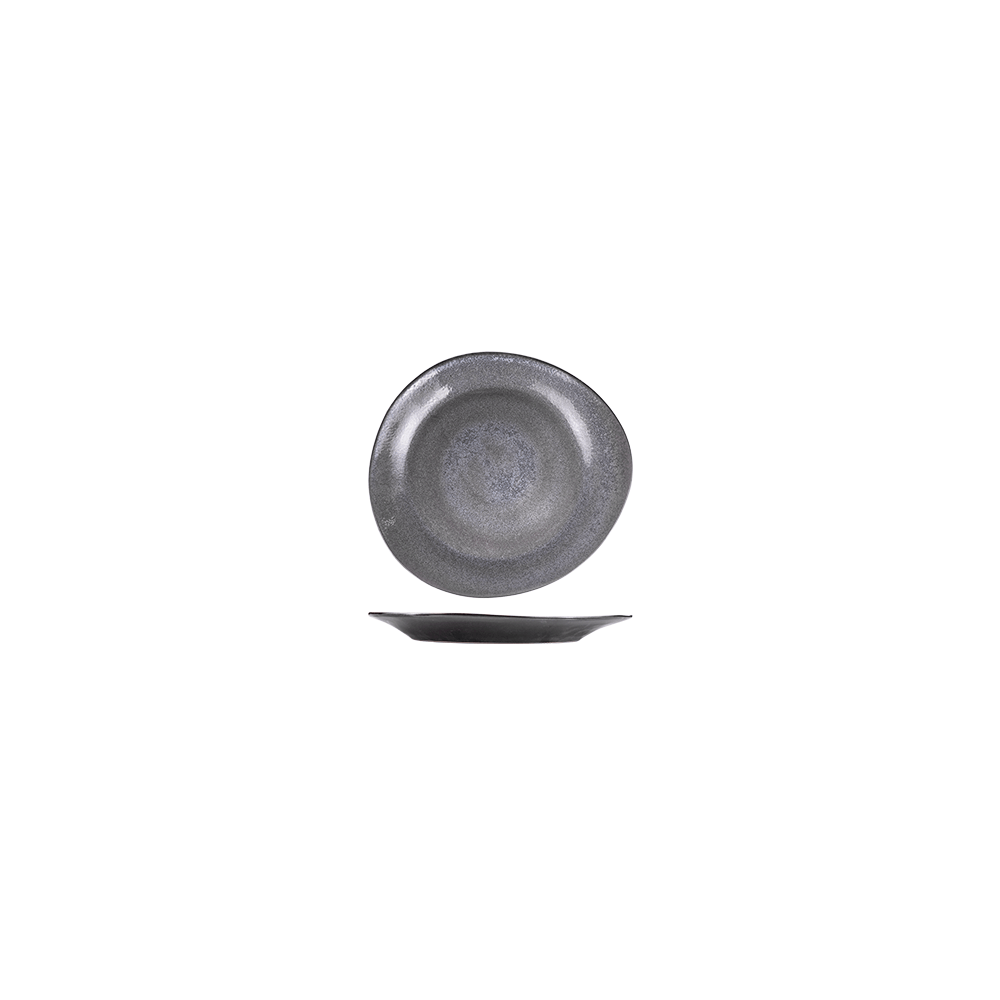 Тарелка «Млечный путь бирюза»; фарфор; H=3, L=32, B=29см; бирюз., черный